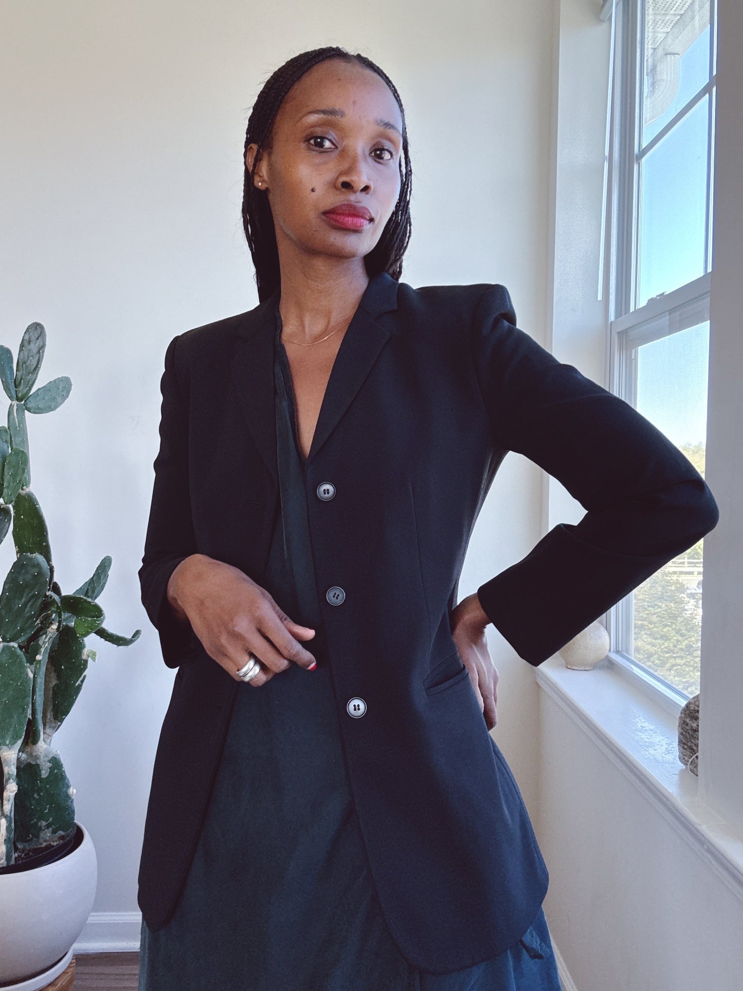 EMPORIO ARMANI Vintage Black Tailored Blazer 6