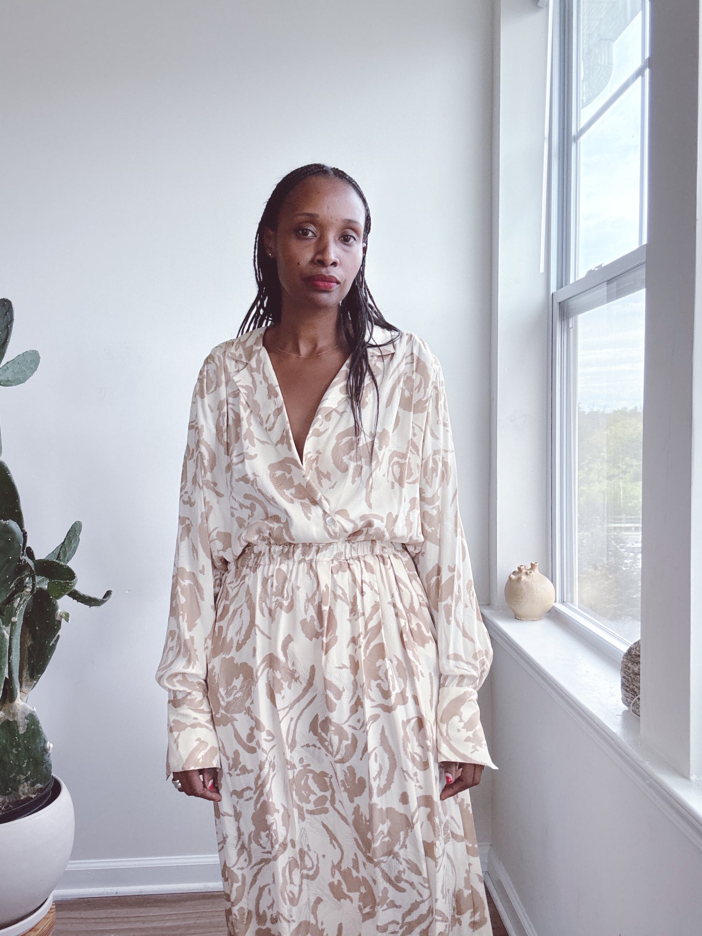 Vintage CHRISTIAN DIOR Silk Skirt Set