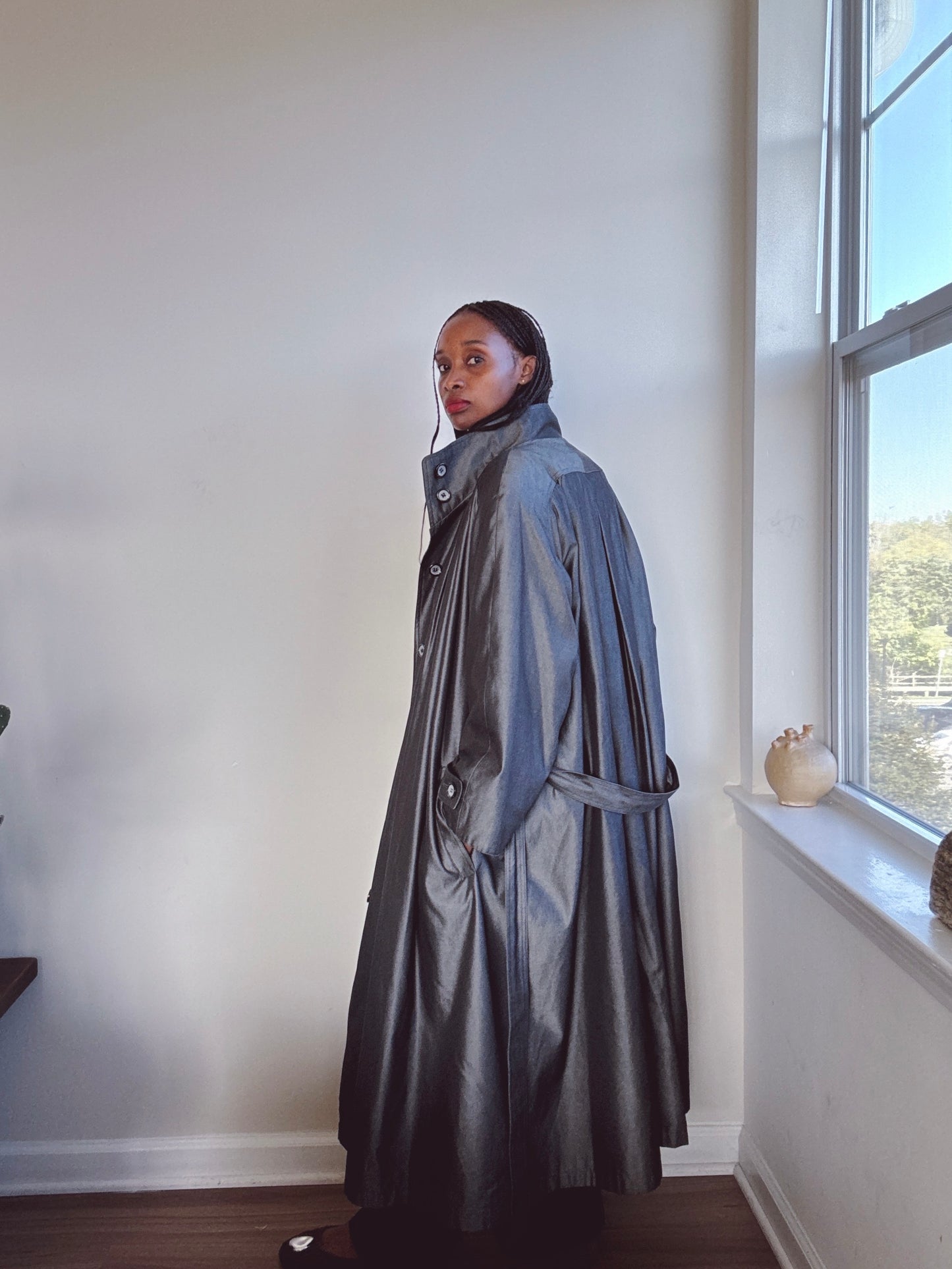 Vintage Trench Coat Metallic