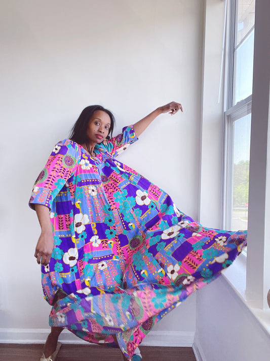 Psychedelic 60s Hawaiian Dress
