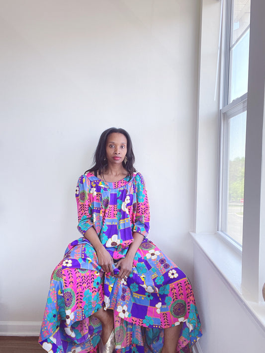Psychedelic 60s Hawaiian Dress