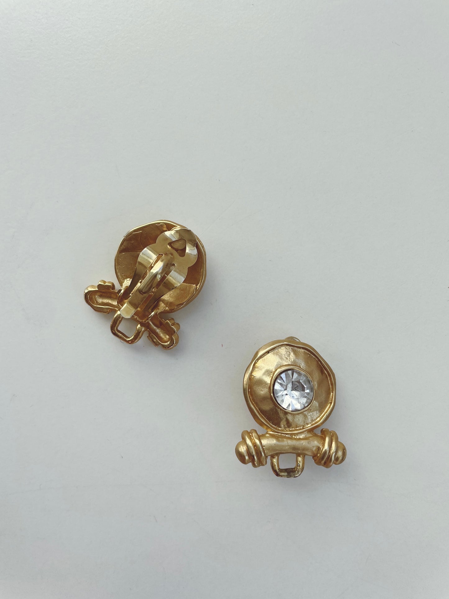 Gold Tone Sailor Clip On Earrings