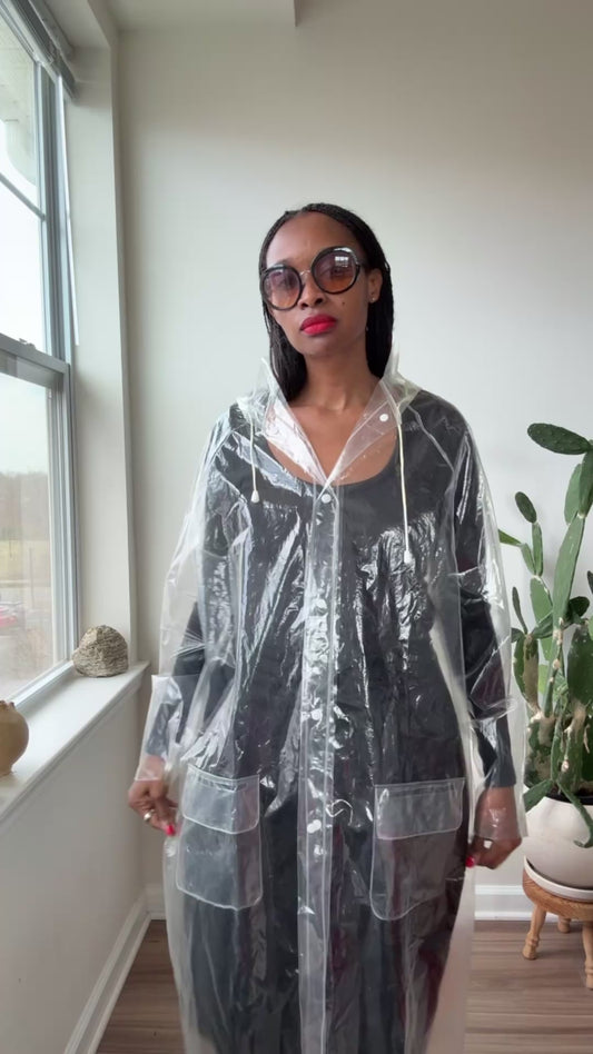 Transparent Raincoat Trench Coat