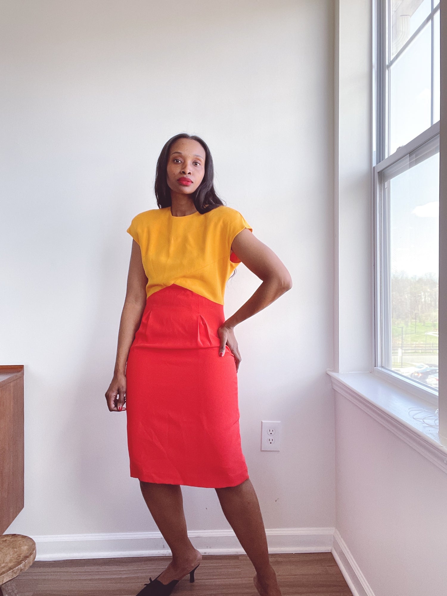 liz claiborne dresses Colorblock Vintage Liz Claiborne Dress – Seventh Row