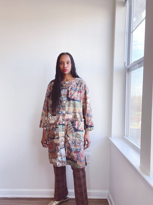 Novelty Patchwork Tunic Duster