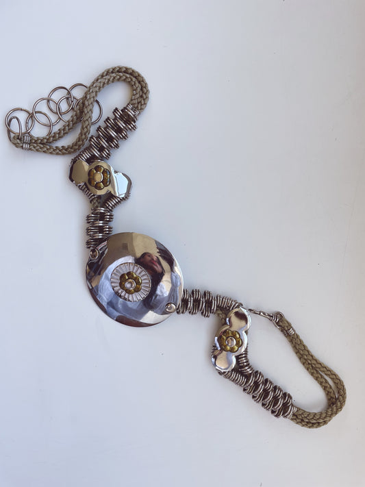 Vintage Metal Rope Belt Brutalist