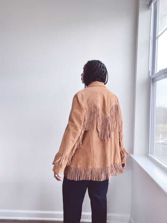 Suede Fringe Leather Jacket