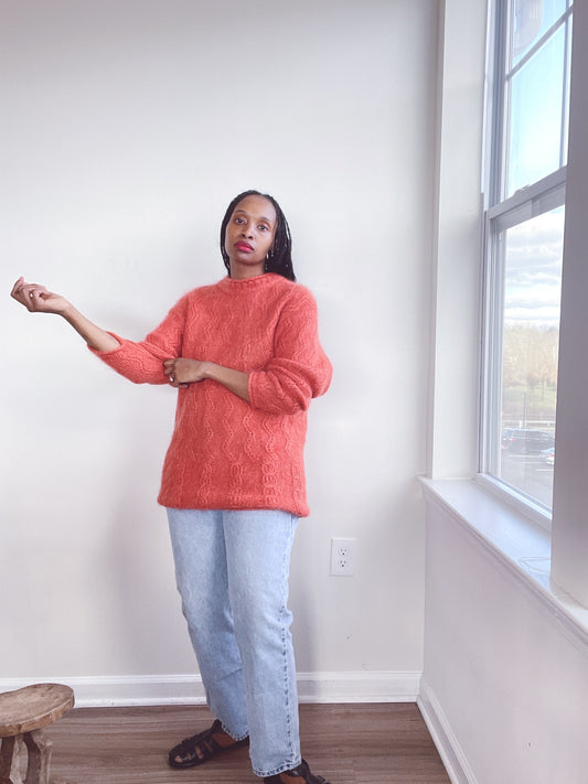 ESPRIT Vintage Mohair Cable Knit Sweater