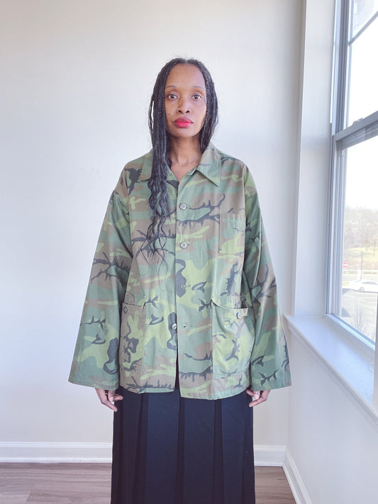 Vintage Camo Button Down Shirt