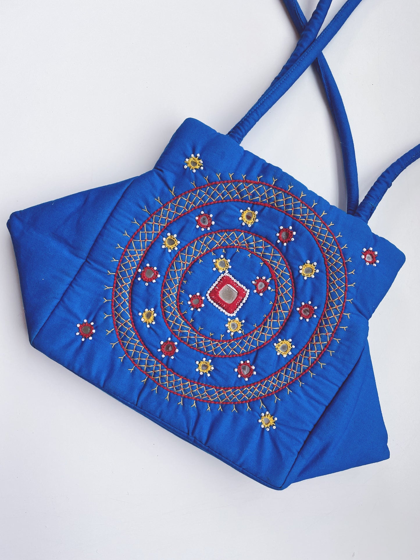 Cobalt Blue Banjara Embroidered Handbag