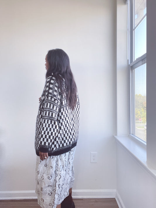 Mohair Checkered Sweater