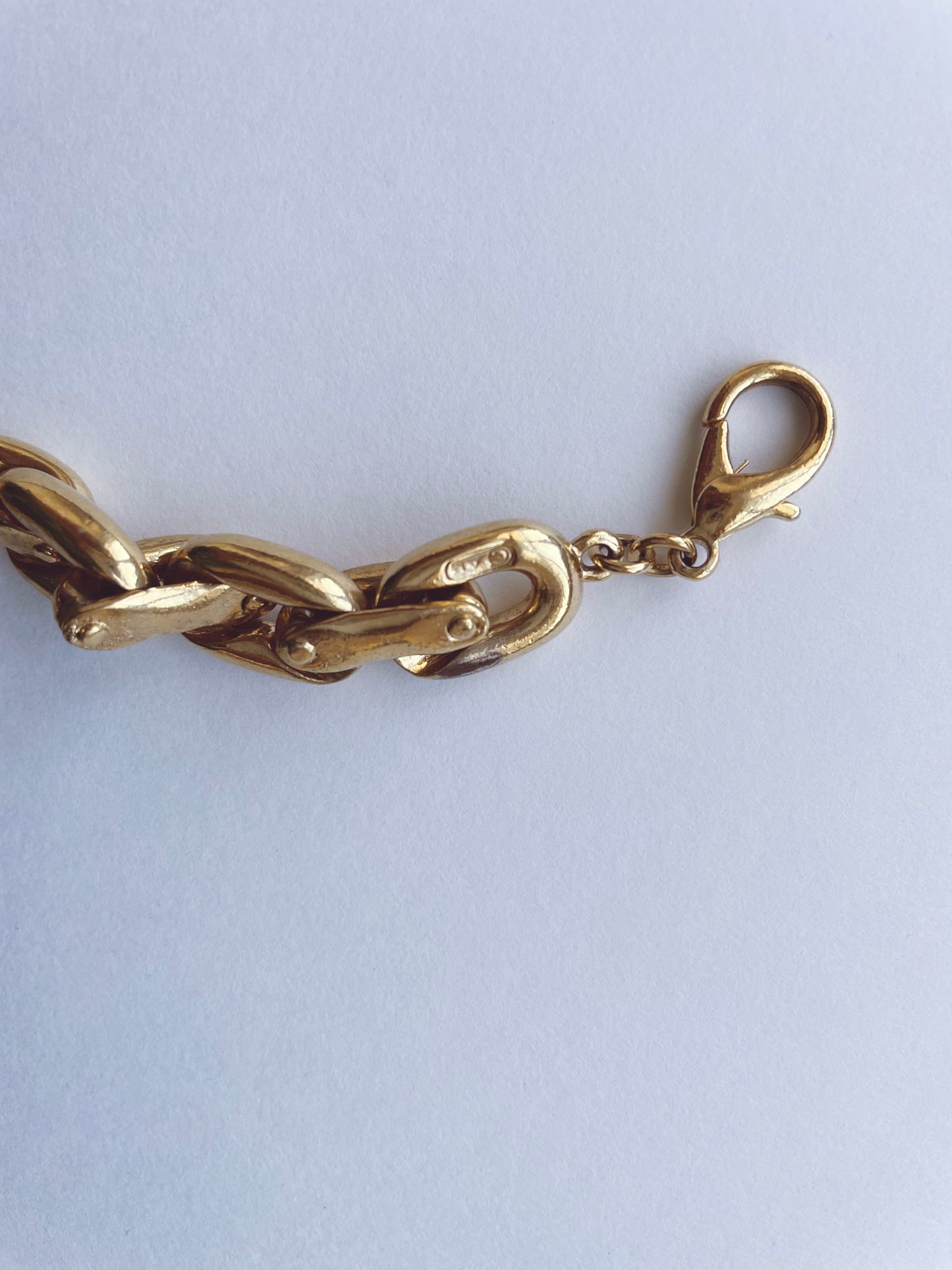 Vintage ANNE KLEIN Gold Chain Link Necklace Choker