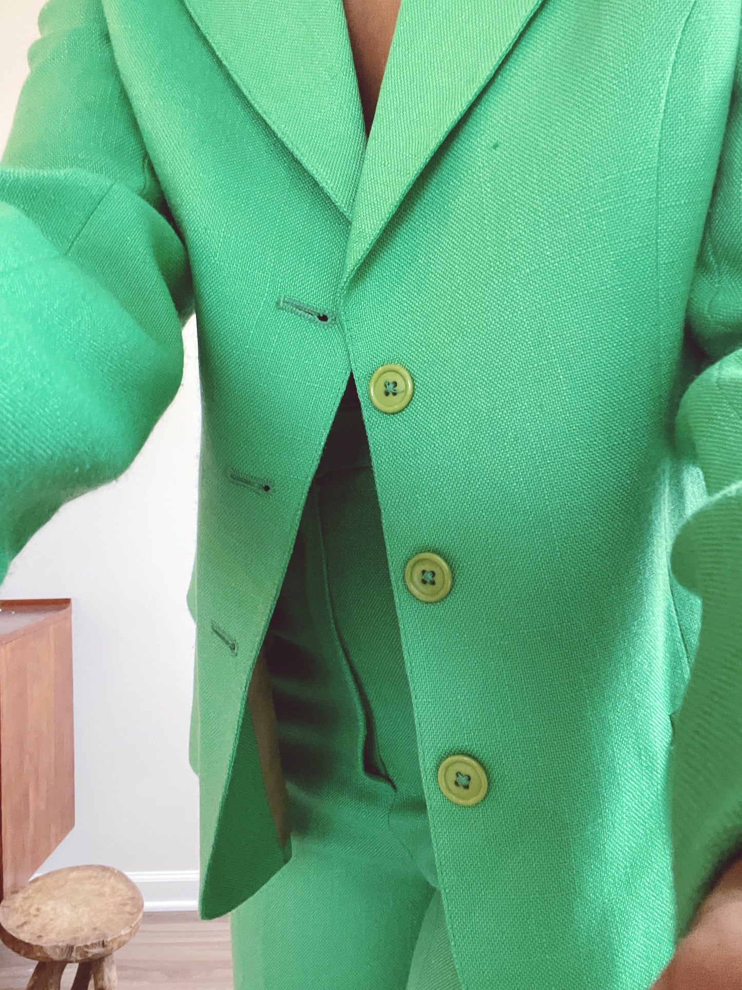 Green 70s Pant Suit