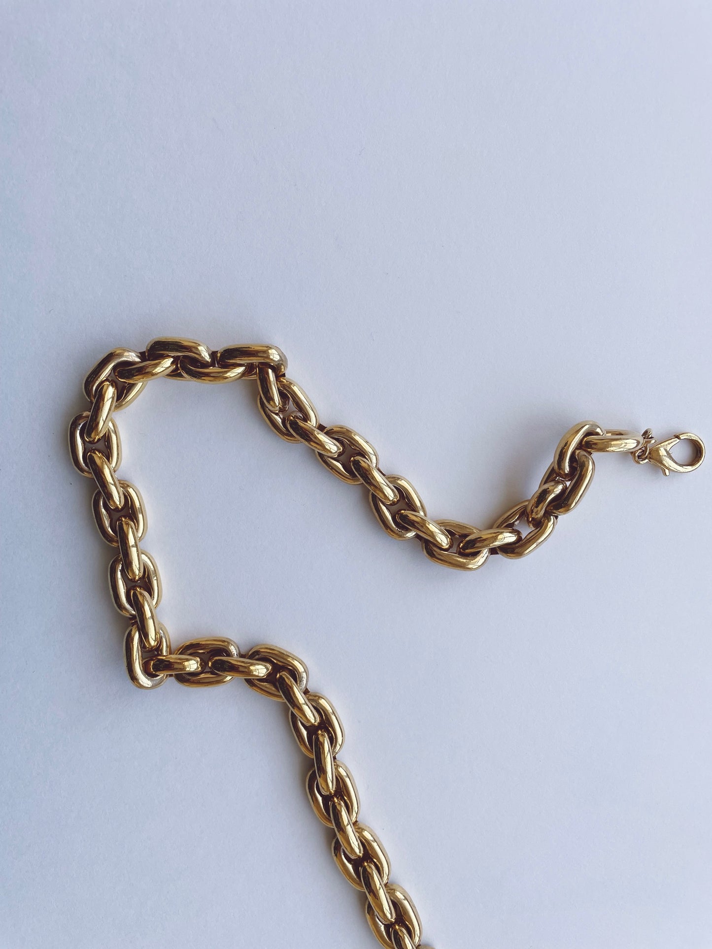 Vintage ANNE KLEIN Gold Chain Link Necklace Choker