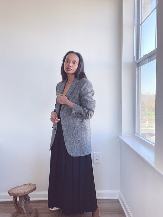 Vintage Herringbone Blazer