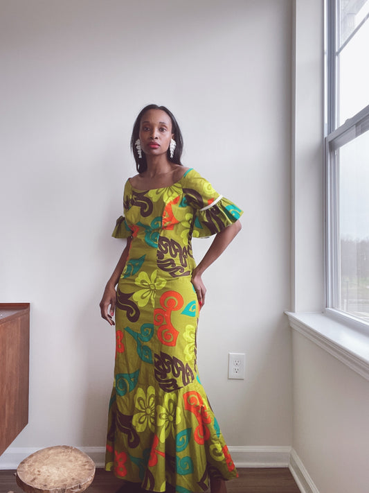 60s Kamehameha Hawaiian Dress