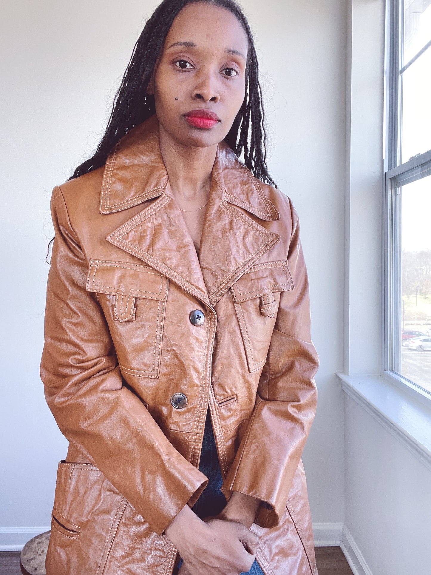 70s Brown Leather Jacket