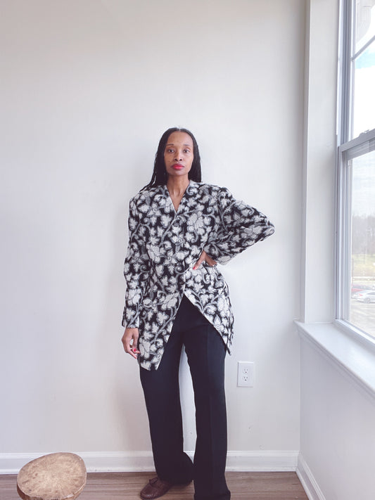 70s ANNE KLEIN Floral Blazer