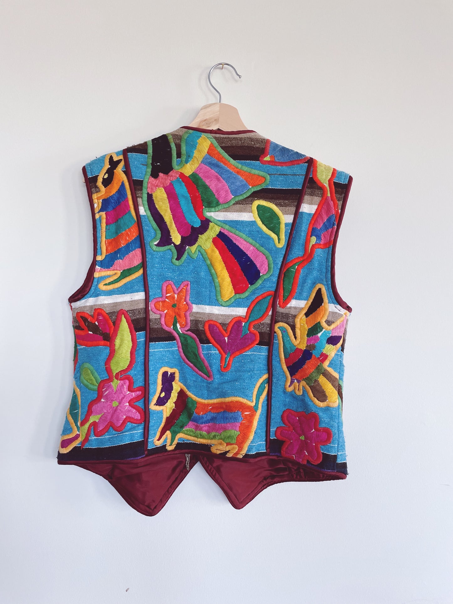 JUDITH ROBERTS Patchwork Embroidered Vest S - L