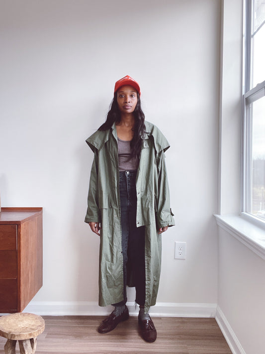 Vintage Workwear Trench Duster