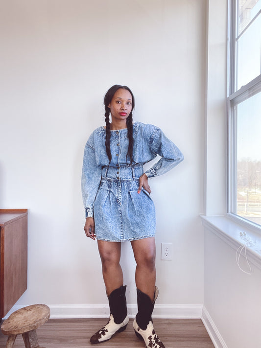 80s Denim Mini Dress