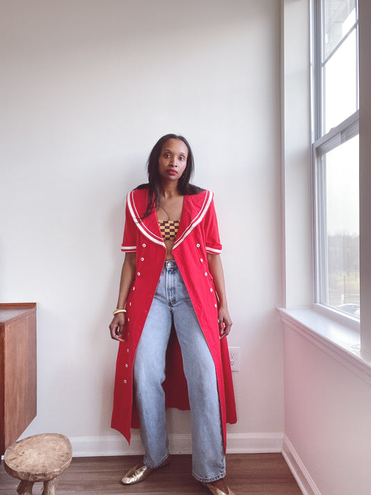 40s Cotton Sailor Dress