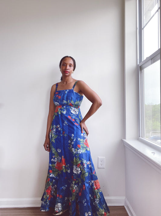 70s Maxi Floral Dress