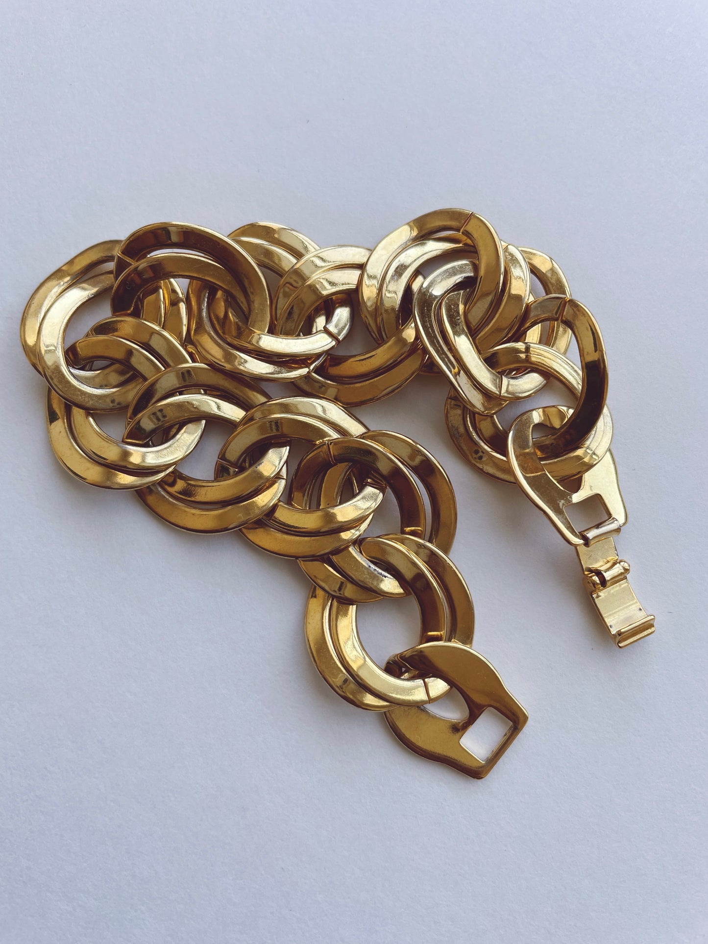 Double Link Gold Chain Bracelet