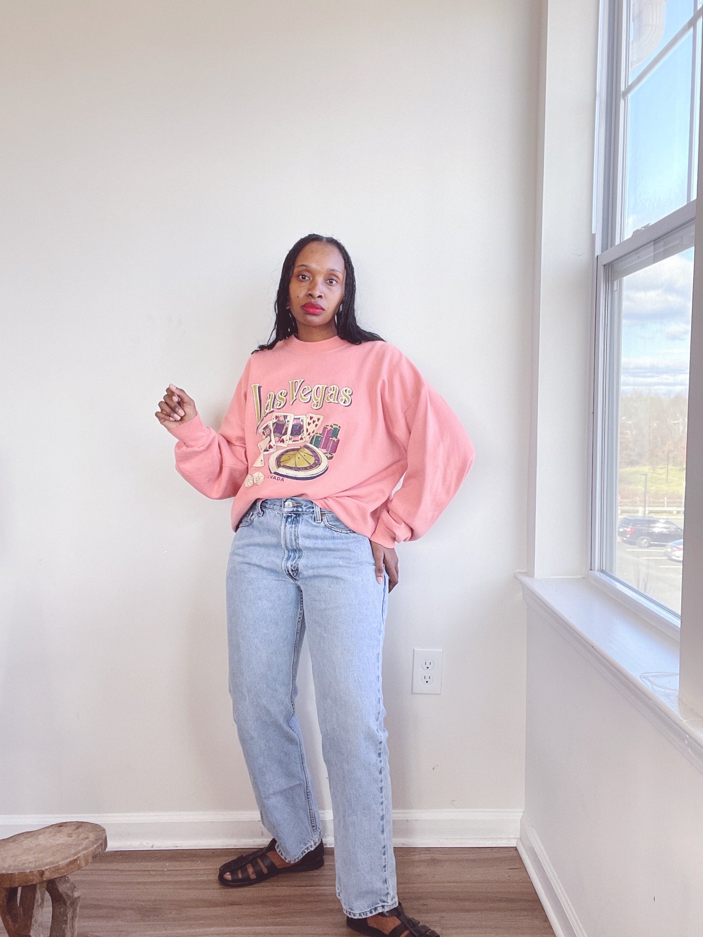 Vintage Pink Las Vegas Sweatshirt
