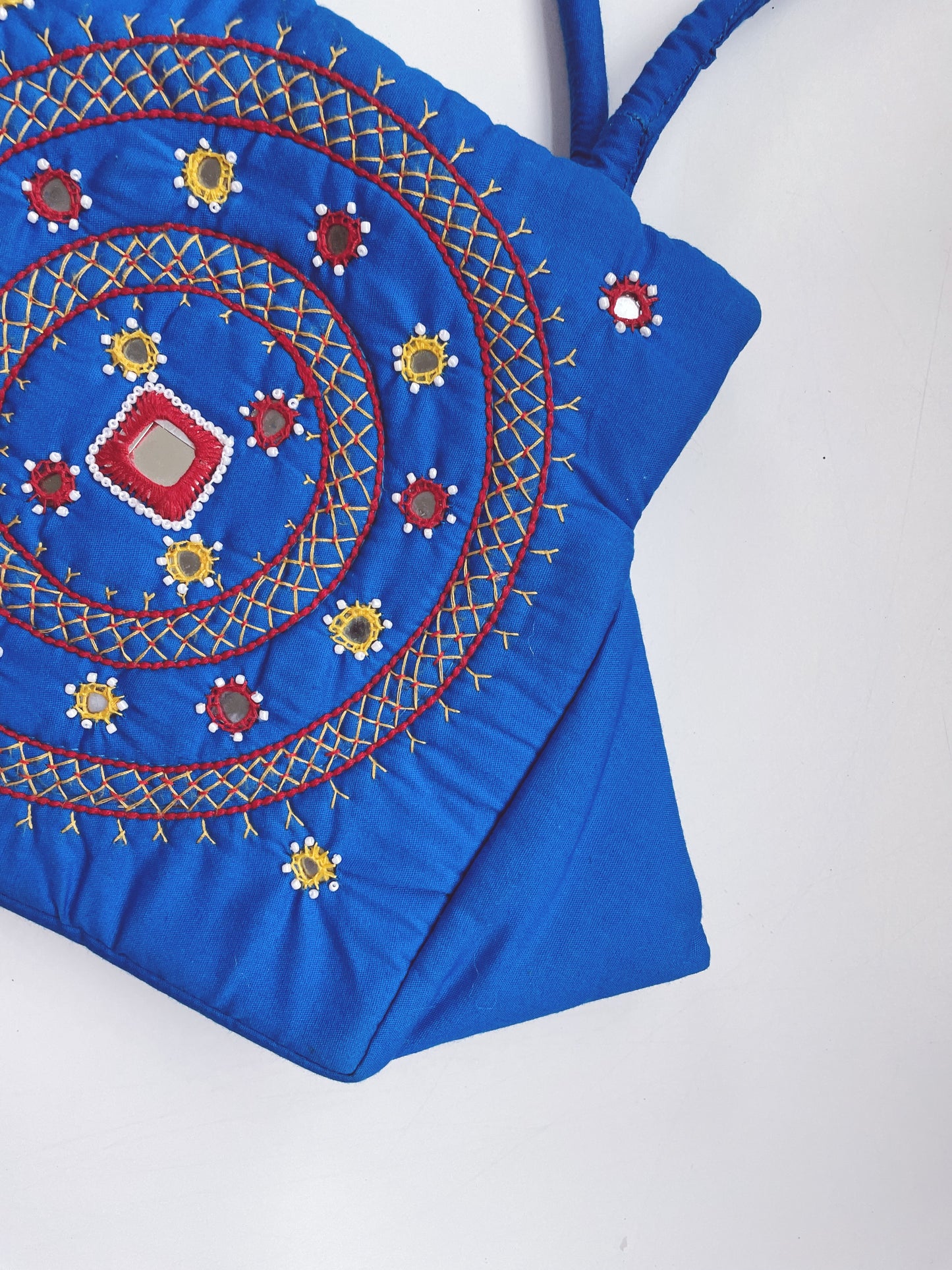 Cobalt Blue Banjara Embroidered Handbag