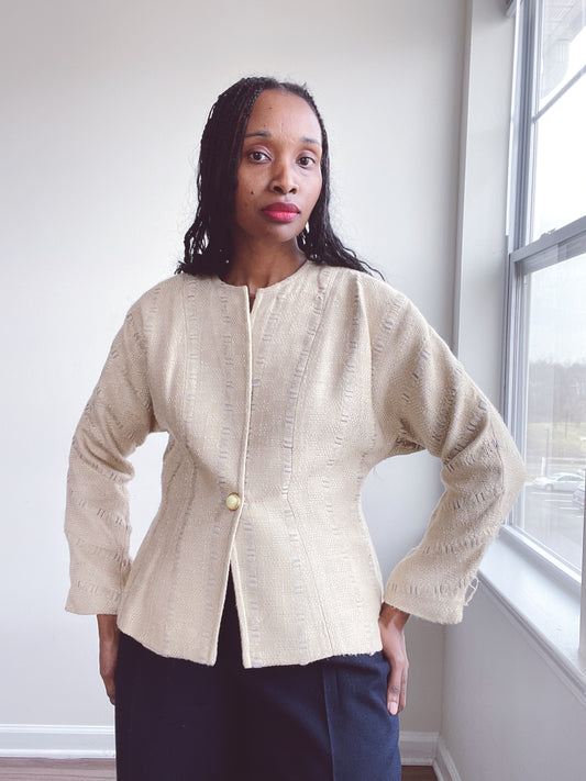 Wool Silk Woven Blazer
