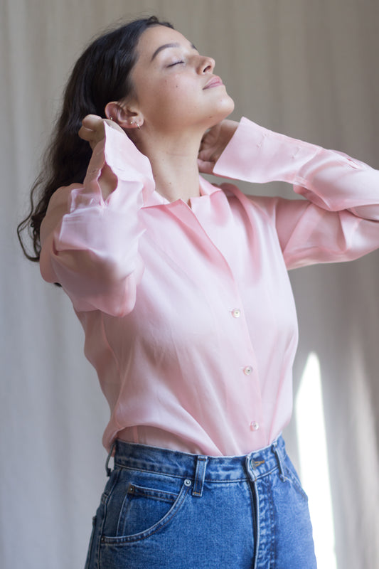 Vintage Silk Organza Blouse